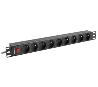 Listwa zasilająca Lanberg RACK PDU 1U 16A 9x230V 3m Czarny