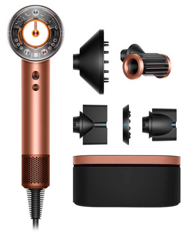 Suszarka do włosów Dyson Supersonic Nural Straight+Wavy 143644-01 Jonizacja Zimny nawiew 1600W 3 prędkości 4 temperatury