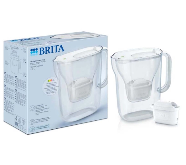 Dzbanki filtrujące - Brita Style Essential 2,4l 1 wkład Biały