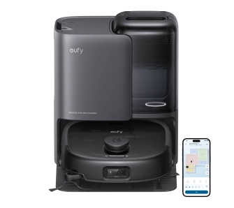 Robot sprzątający eufy Omni E25 Funkcja mopowania Stacja oczyszczająca Tworzenie mapy pomieszczenia 57dB Czarny AI