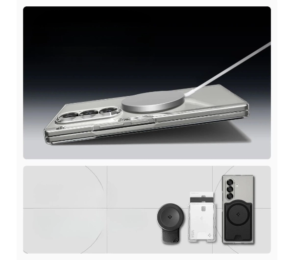 Spigen AirSkin MagSafe do Galaxy Z Fold7 Przezroczysty