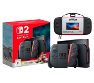 Nintendo Switch 2 Joy-Con Czarny + Mario Kart World + Etui