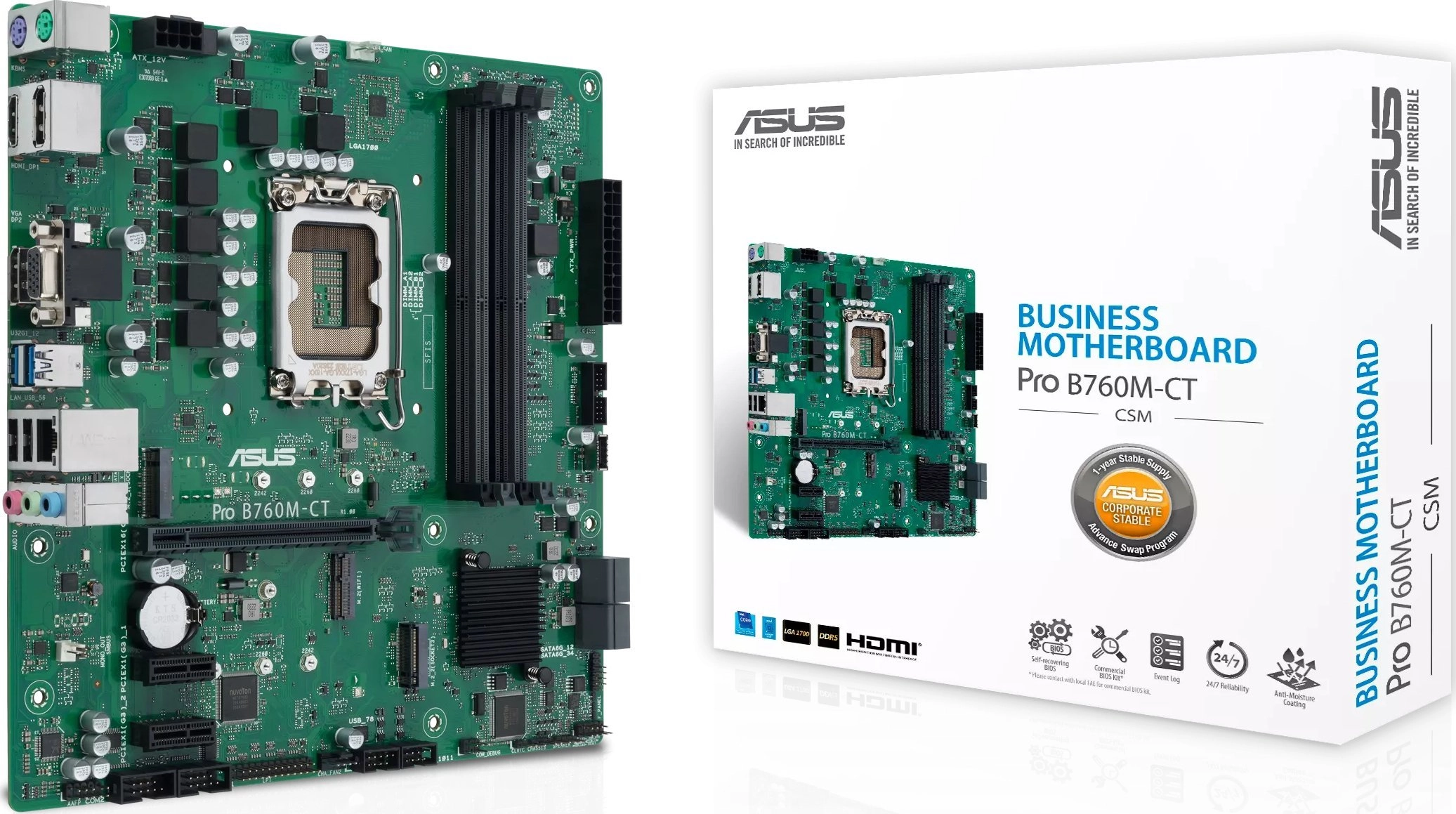 Płyta główna ASUS Pro B760M-CT-CSM DDR5