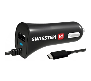 Swissten 20111500 USB-C 2,4A 1,5m Czarny