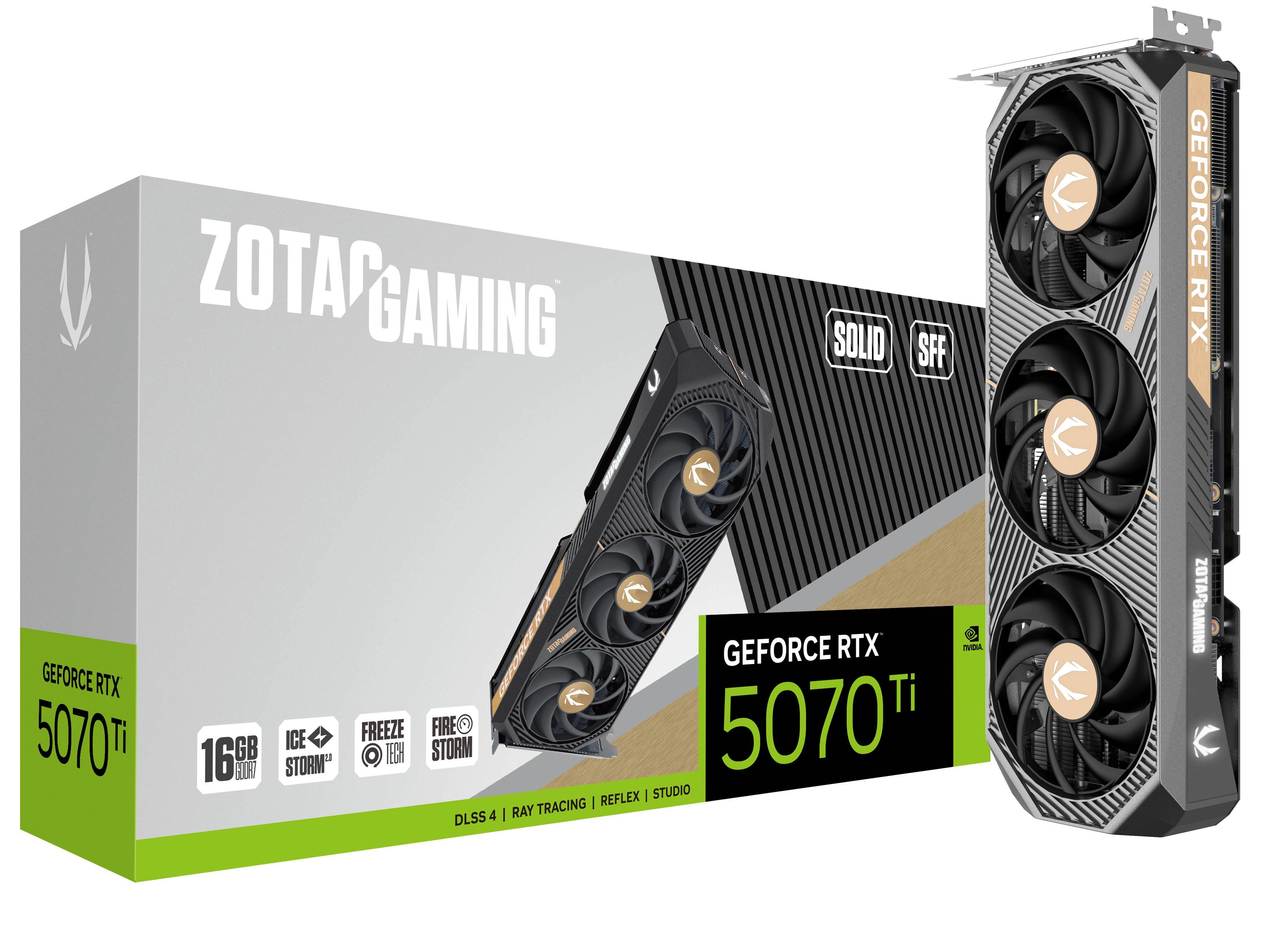 Karta graficzna Zotac Gaming GeForce RTX 5070 Ti SOLID SFF 16GB GDDR7 256bit DLSS 4