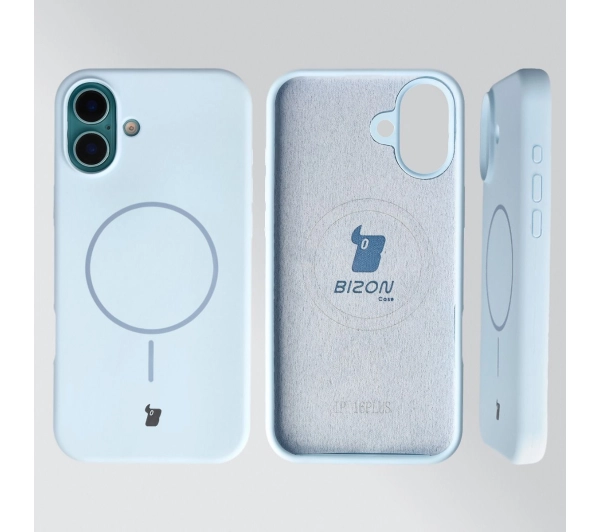 Bizon Soft z MagSafe do Apple iPhone 16 Plus Jasnoniebieski