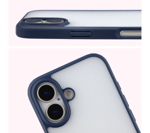 Bizon Angelo do Apple iPhone 17 z niebieską ramką