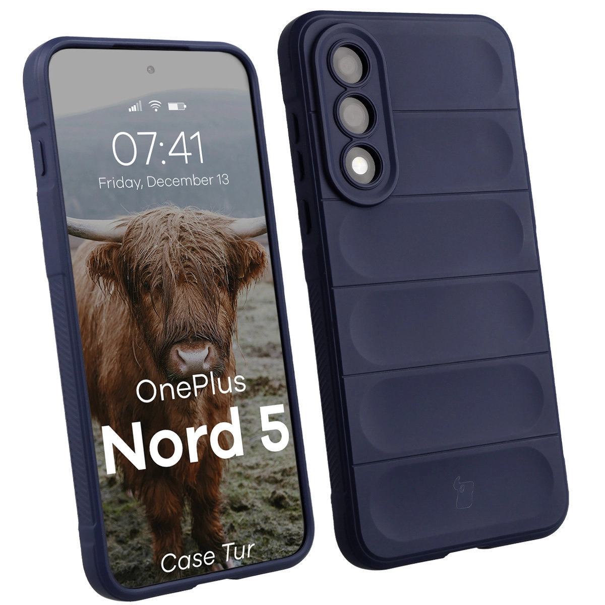 Etui Bizon Tur do OnePlus Nord 5 Granatowy