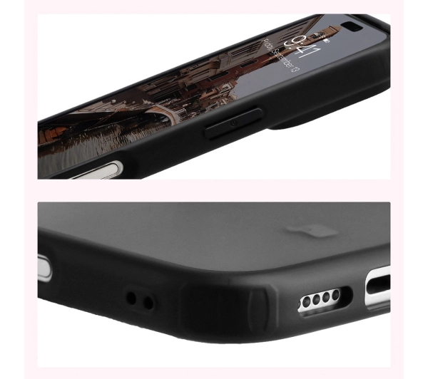 Bizon Angelo do Apple iPhone 17 Pro Przydymione z czarną ramką