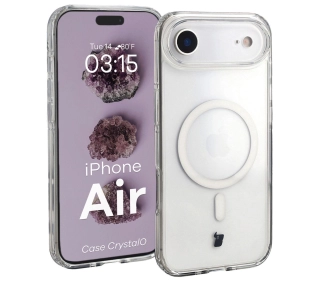 Bizon CrystalO z MagSafe do iPhone Air Półprzezroczyste z przezroczystą ramką