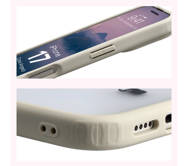 Bizon Angelo do Apple iPhone 17 z beżową ramką