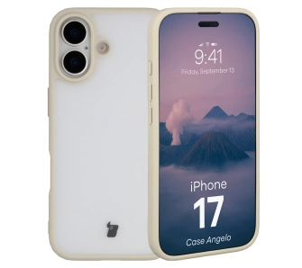 Etui Bizon Angelo do Apple iPhone 17 z beżową ramką