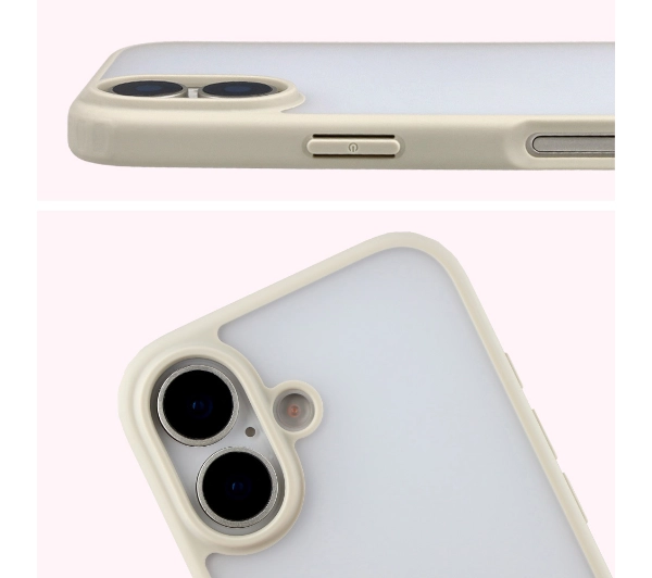 Bizon Angelo do Apple iPhone 17 z beżową ramką
