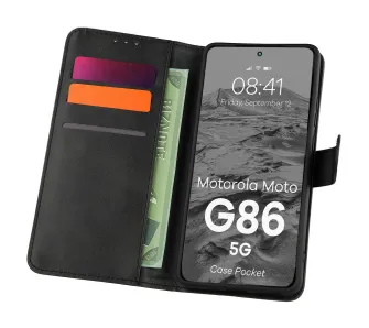 Etui Bizon Case Pocket do Motorola Moto G86 5G Czarny