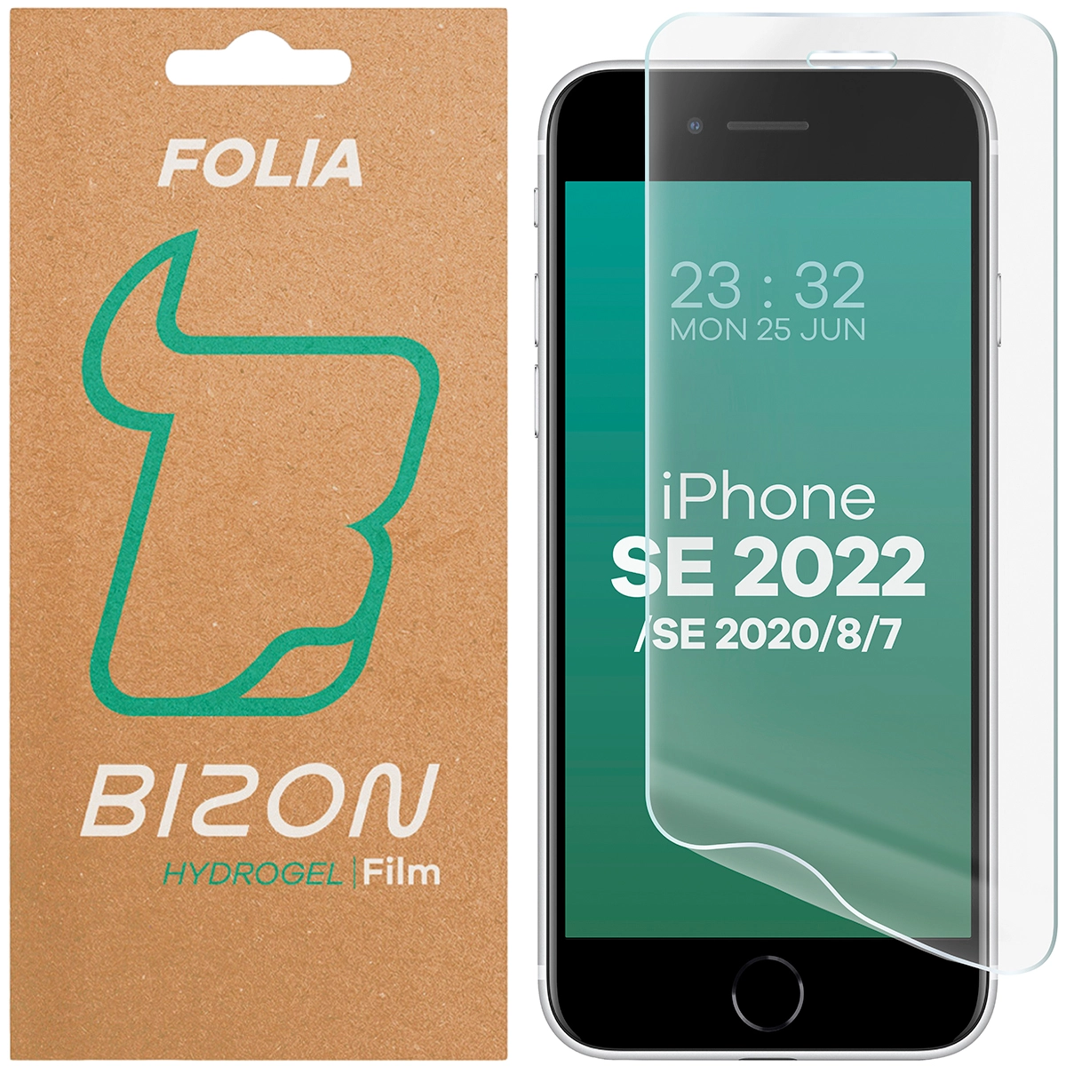 Folia hydrożelowa Bizon na ekran Hydrogel Front do iPhone SE 2020/8/7 1 sztuka