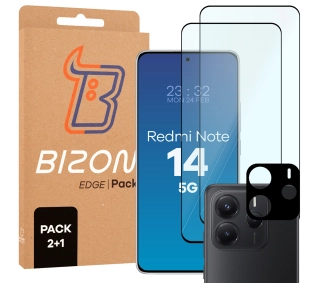Bizon 2x szkło + szybka na aparat Edge 2 Pack do Xiaomi Redmi Note 14 5G