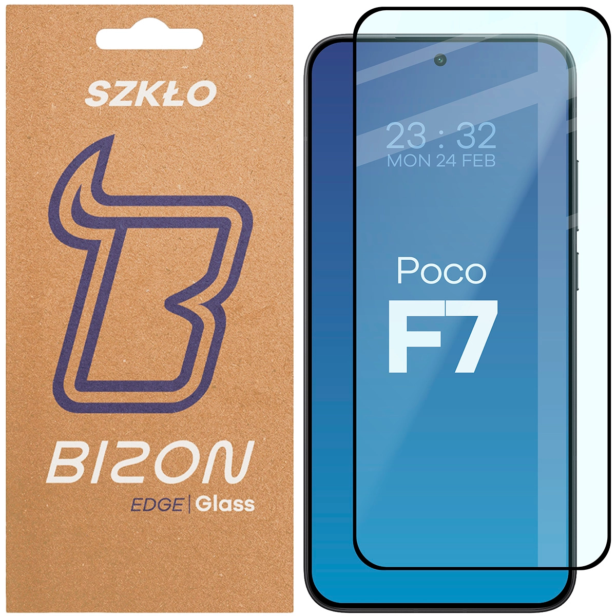 Szkło hartowane Bizon pełne Edge 2 do Xiaomi POCO F7