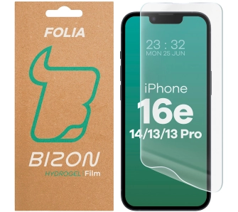 Folia hydrożelowa Bizon na ekran Hydrogel Front do iPhone 16e / 14 / 13 Pro / 13 1 sztuka