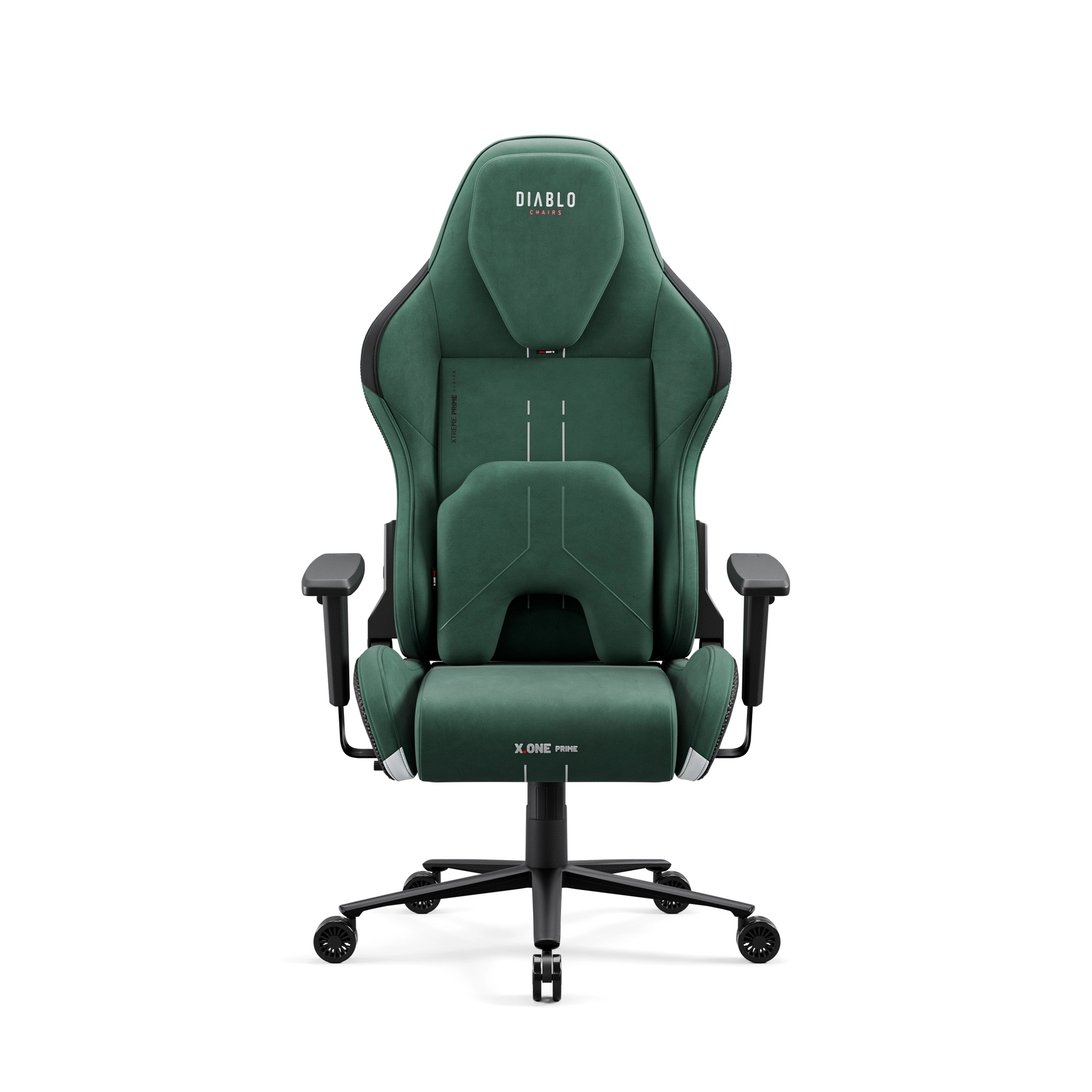 Fotel Diablo Chairs X.One Prime Normal Size Forest Green Gamingowy Do 140kg Tkanina Zielony