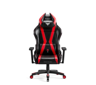 Fotel Diablo Chairs X-Horn 2.0 Small do 90kg Skóra ECO Czarno-czerwony