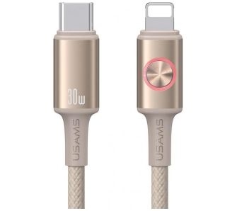 Kabel USAMS Huan Series 30W USB-C do Lightning 1,2m Tytanowy