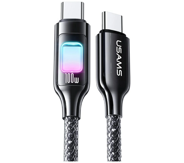 Kabel USB-C - USB-C USAMS TC Series SJ750 100W 1.2 m Szary