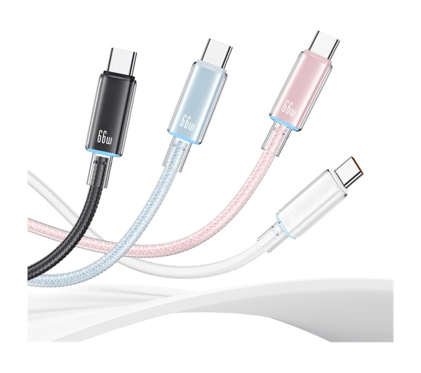 USAMS Cloud Series 6A USB-A do USB-C 1,2m Biały