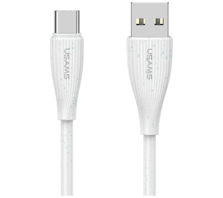 USAMS Green Series 18W 3A USB-A do USB-C 1m Biały
