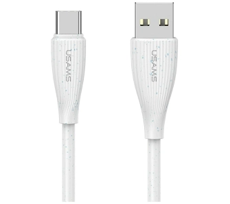 Kabel USAMS Green Series 18W 3A USB-A do USB-C 1m Biały