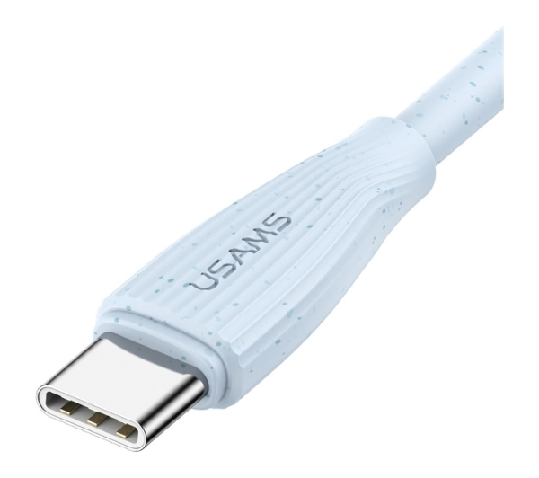 USAMS Green Series 18W 3A USB-A do USB-C 1m Biały