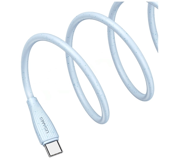USAMS Green Series 18W 3A USB-A do USB-C 1m Biały
