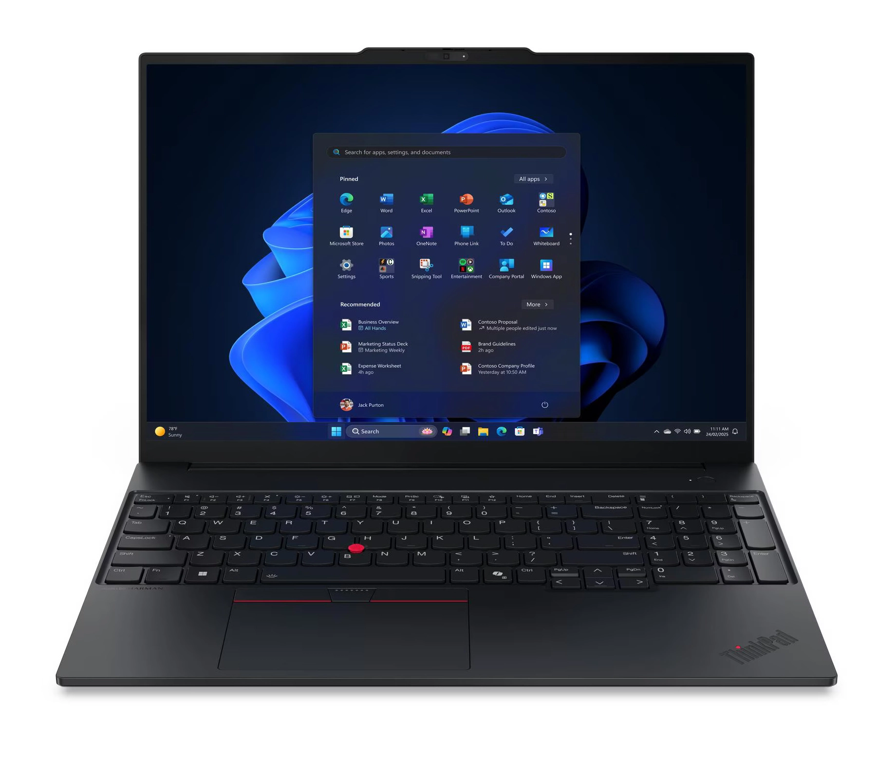Laptop biznesowy Lenovo ThinkPad E16 Gen 3 16" R7 260 16GB RAM 512GB Dysk SSD Win11 Pro Czarny Funkcje AI