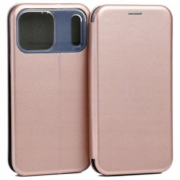 Etui Beline Book Magnetic do iPhone 17 Pro Max Różowo-złoty
