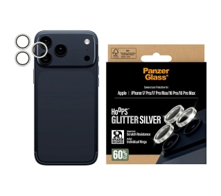PanzerGlass Hoops Glitter do iPhone 17 Pro / 17 Pro Max / 16 Pro / 16 Pro Max Srebrny