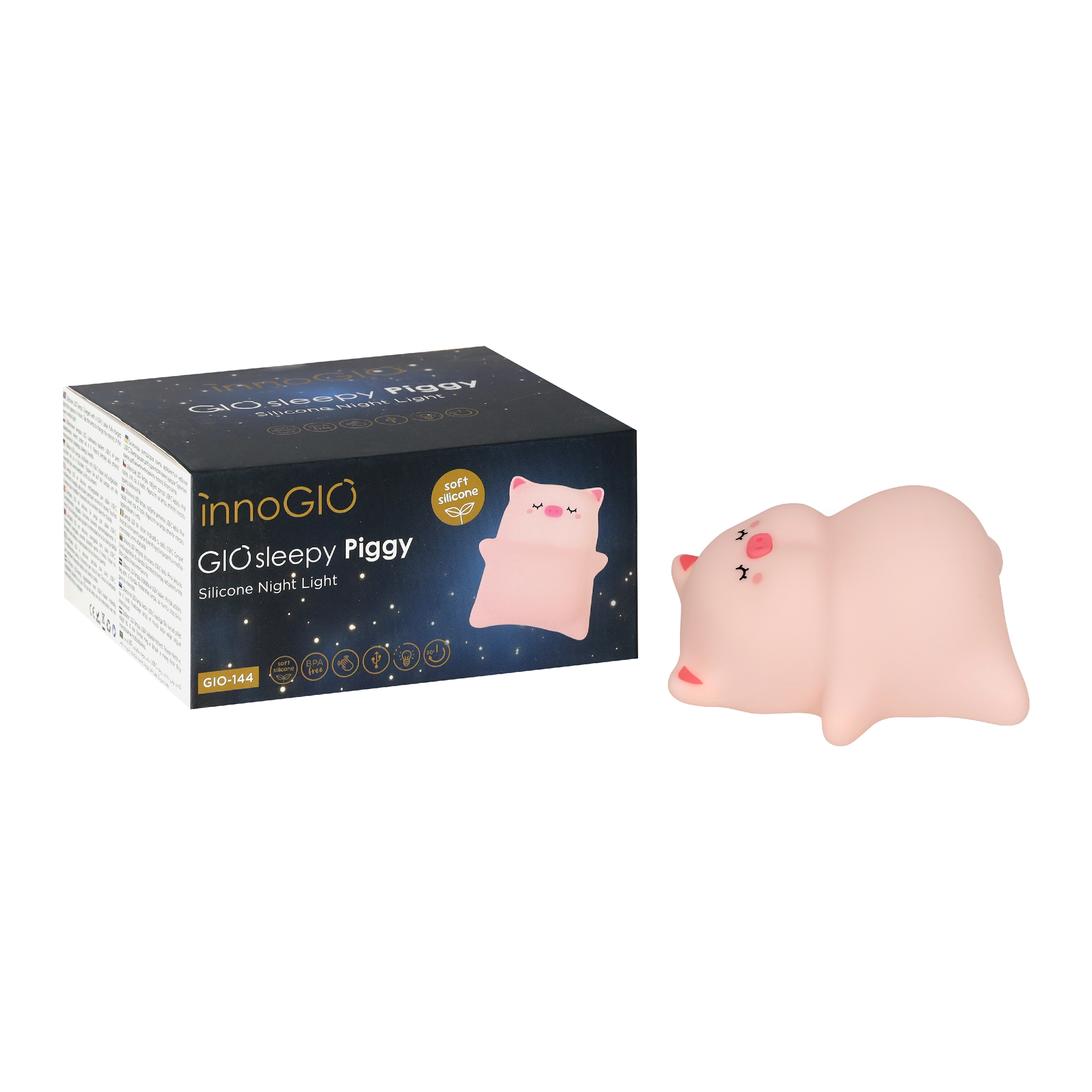 Lampka nocna Innogio GIO sleepy Piggy GIO-144