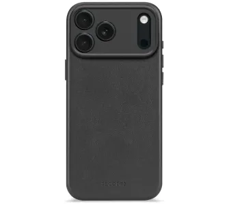 Etui Decoded Leather Backover MagSafe do iPhone 17 Pro Czarny