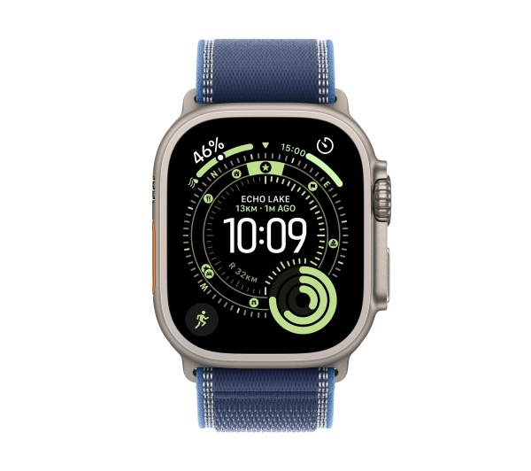 Apple Watch Ultra 3 GPS + Cellular koperta z natural tytanu Szary 49mm opaska Trail niebieski Rozmiar S/M - Kup na Raty - RRSO 0%