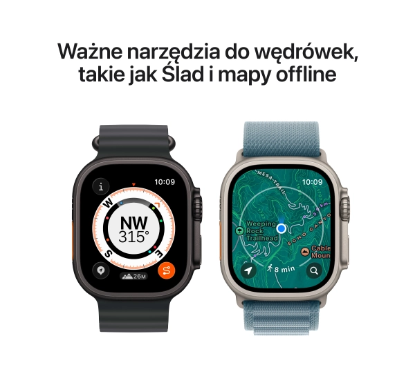 Apple Watch Ultra 3 GPS + Cellular koperta z natural tytanu Szary 49mm opaska Trail niebieski Rozmiar S/M - Kup na Raty - RRSO 0%