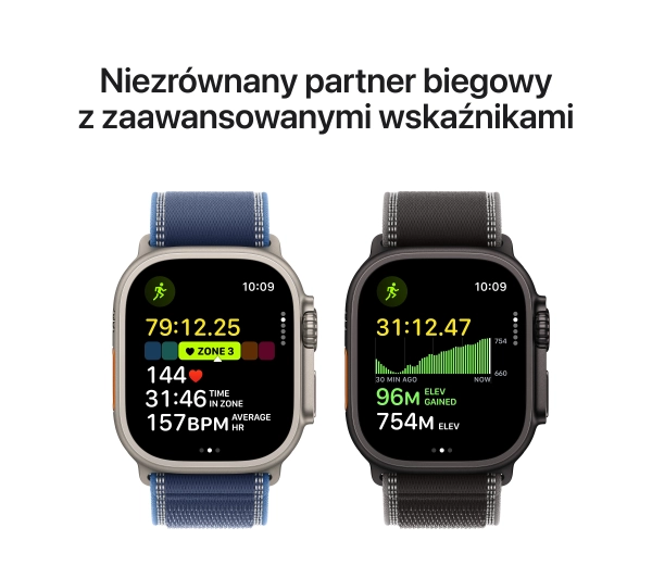 Apple Watch Ultra 3 GPS + Cellular koperta z natural tytanu Szary 49mm opaska Trail niebieski Rozmiar S/M - Kup na Raty - RRSO 0%