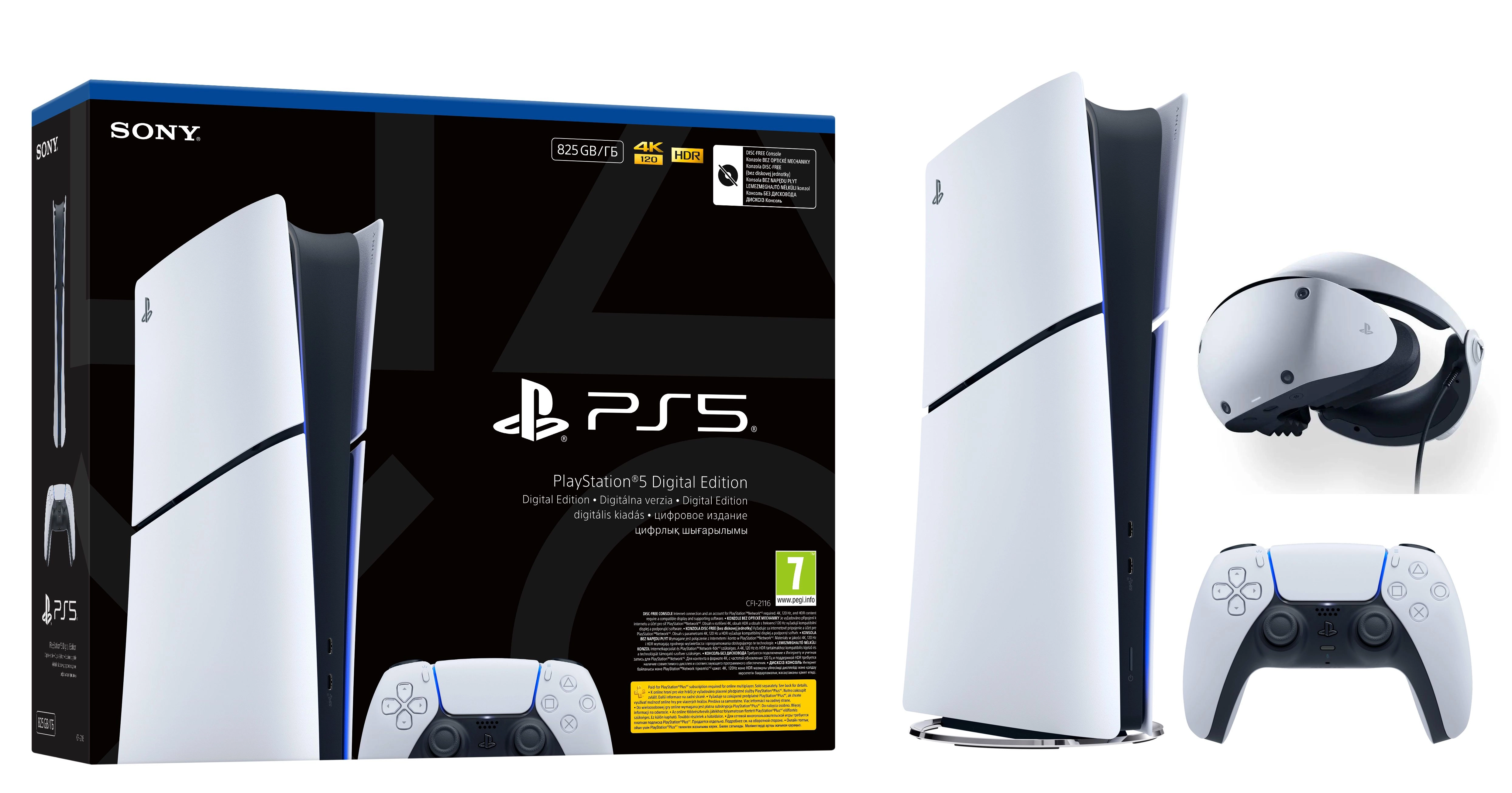 Konsola Sony PlayStation 5 Digital Slim E Chassis (PS5) 825GB + PlayStation VR2