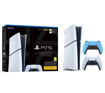 Konsola Sony PlayStation 5 Digital Slim E Chassis (PS5) 825GB + Dodatkowy Pad Gwiezdny błękit
