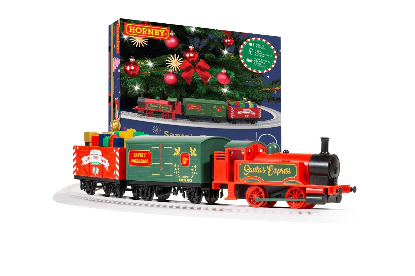 Model Playtrains OO 1:76 Zestaw Świętego Mikołaja „Santa’s Express” kolejka na baterie