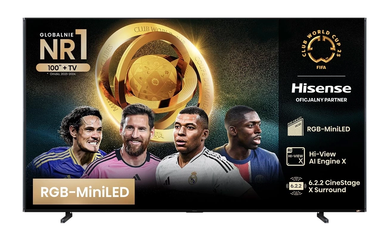 Telewizor Hisense 116UXQ 116" Mini LED RGB 4K 165Hz VIDAA  Dolby Vision IQ Dolby Atmos HDMI 2.1 DVB-T2