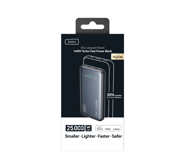 INIU P64-P1 Leopard Power 25000mAh 140W Granatowy - ⚡ EURO HIT CENOWY! ⚡ - Kup na Raty - RRSO 0%