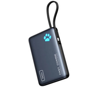 Powerbank INIU P41L-P1 PowerPaw 10000mAh Wbudowany kabel USB-C 20W Czarny
