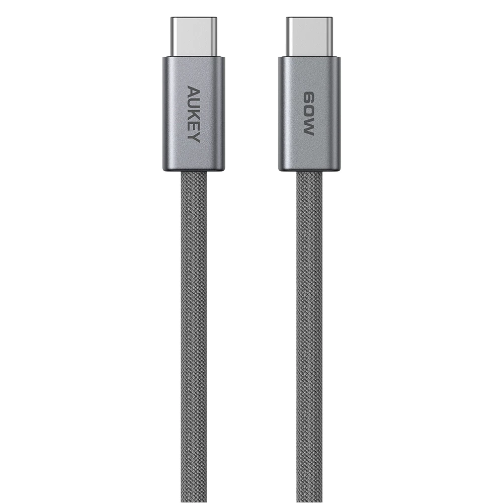 Kabel Aukey CB-DCC062 USB-C 1,8m 60W Grafitowy