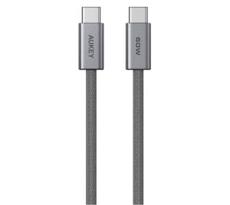 Kabel Aukey CB-DCC062 USB-C 1,8m 60W Grafitowy