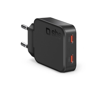 Ładowarka sieciowa SBS Slim Wall Charger GAN PD 65W 2x USB-C
