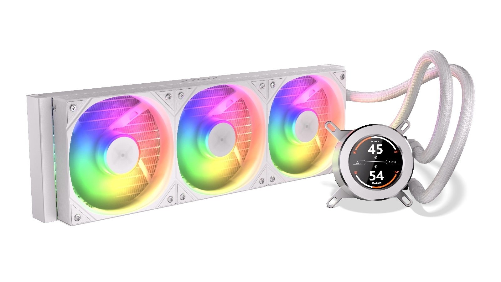 Chłodzenie Krux HydroGlance 360 ARGB LCD Biały