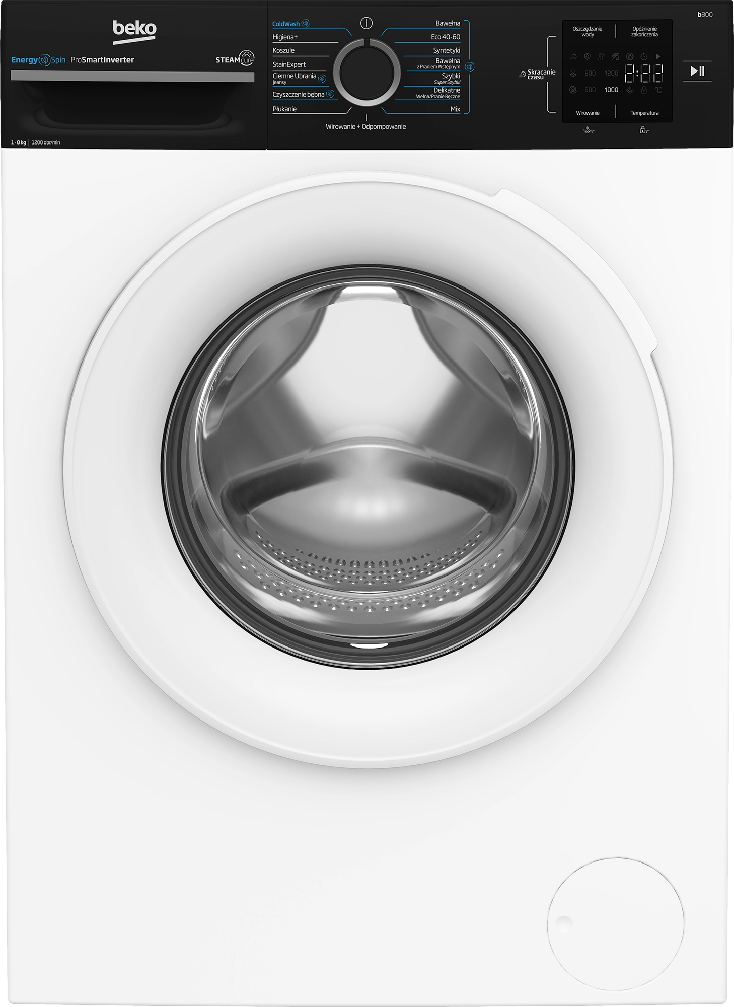 Pralka Beko b300 BM3WFU3821WBW EnergySpin 8kg 1200obr/min